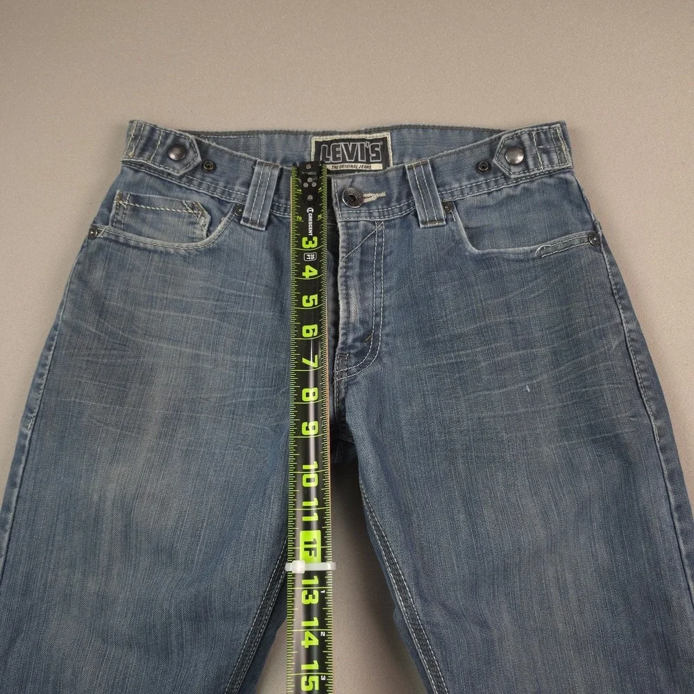 Levi's 514 Slim Straight Jeans Mens 29x30 Medium Blue Wash Zip Pockets Y2K Denim